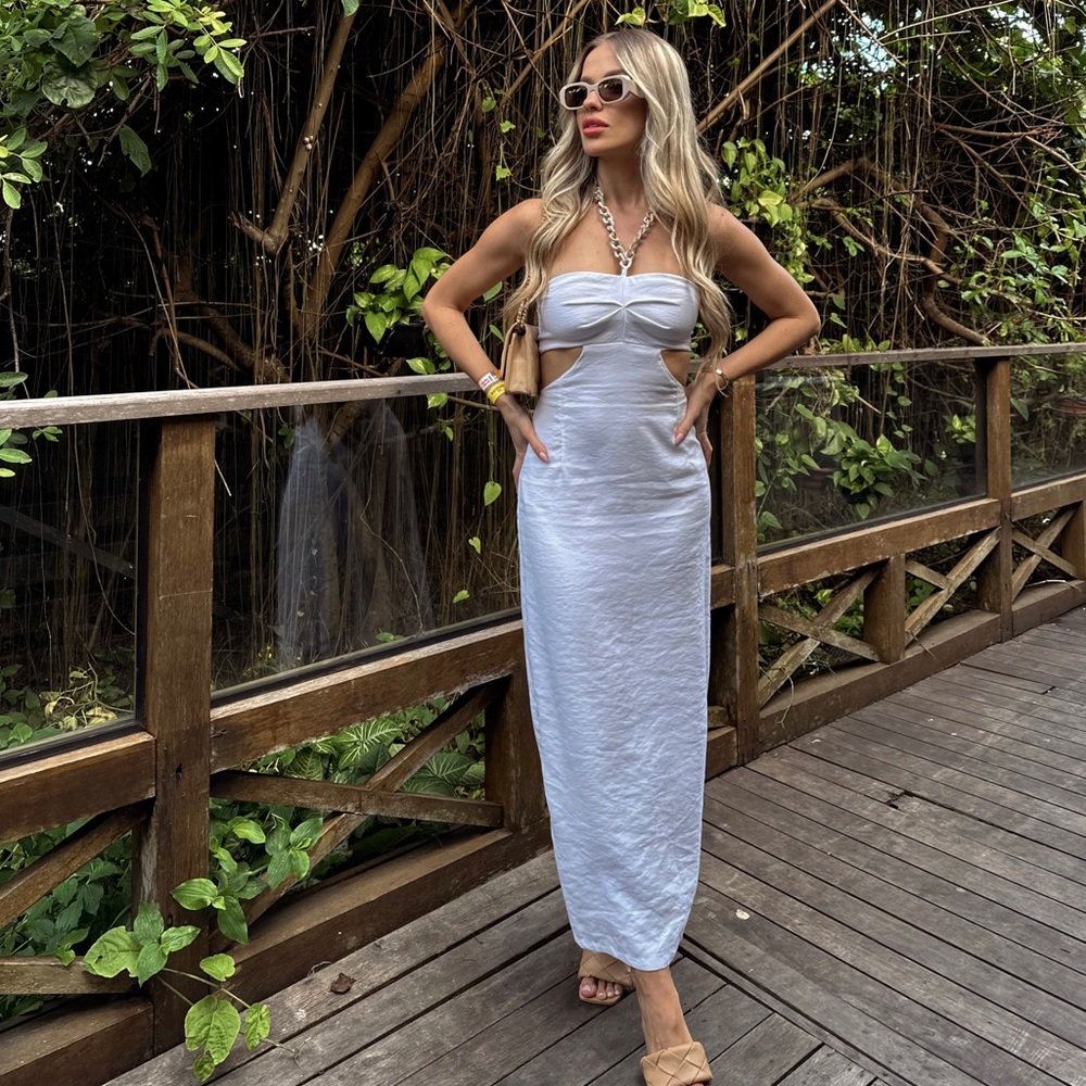 White Summer Dress from Brazil - Size XS